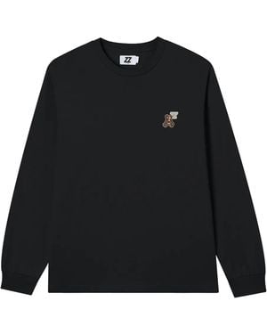 Izzue Bear-logo Long-sleeve T-shirt - ブラック
