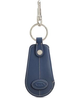 Tod's Schlüsselanhänger Mit Logo-Stickerei - Blau