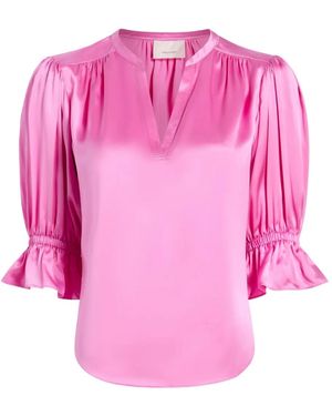Cinq À Sept Fiona V-Neck Blouse - Pink
