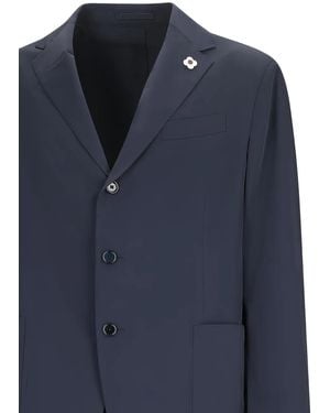 Lardini Blazer Met Enkele Rij Knopen - Blauw