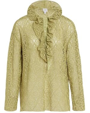 Giambattista Valli Blouse Volantée En Dentelle - Green