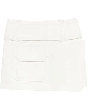 Ami Paris Pocket Mini Straight Skirt - White