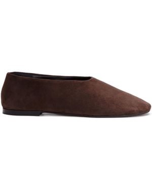 Proenza Schouler Glove Suede-Leather Flats - Brown