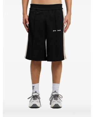 Palm Angels Shorts Sportivi Con Logo - Nero