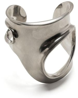 Ferragamo スカルプチャー バングル - ブラック