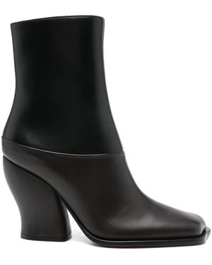 Loewe Two-Colour Wave Ankle Boots - Black