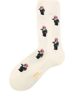 Polo Ralph Lauren Bear-pattern Socks - ナチュラル