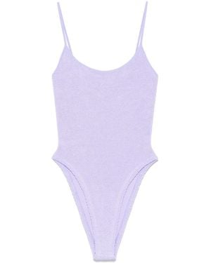 Hunza G Ruched Swimsuit - Purple