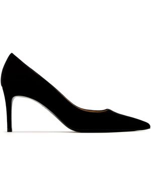 Stuart Weitzman 75Mm Suede Court Shoes - Black