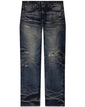 Mastercraft Union Vaqueros Rectos Repaired - Azul