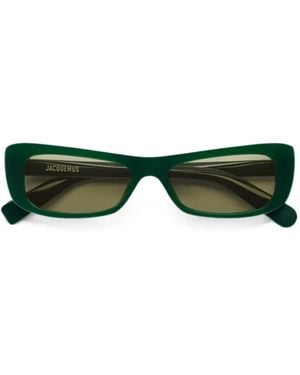 Jacquemus Sonnenbrille Mit Eckigem Gestell - Grün