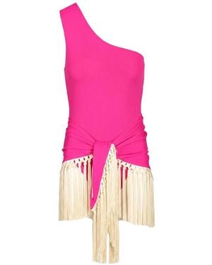 Taller Marmo Yacare Badeanzug Mit Fransen - Pink