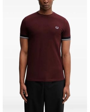 Fred Perry Tipping-Detail T-Shirt - Red