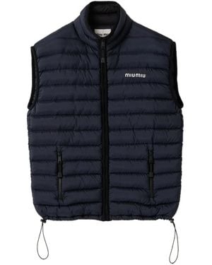 Miu Miu Gilet Trapuntato - Blu
