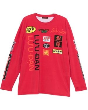 LỰU ĐẠN Oversized Motorcross T-Shirt - Red