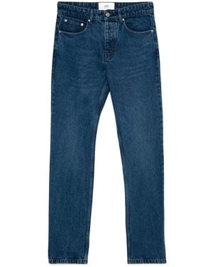 Ami Paris Classic Fit Cotton Jeans - Blue