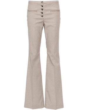 Courreges Tailored Checked Trousers - Grey