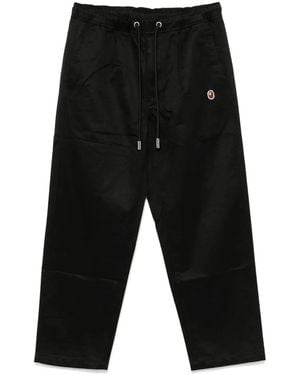A Bathing Ape Ape-Head One-Point Pants - Black