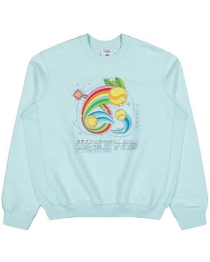 CASABLANCA Manga Tennis Ball スウェットシャツ - ブルー