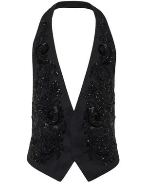 DSquared² Gilet Verfraaid Met Pailletten - Zwart