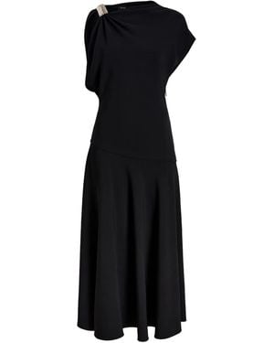 Proenza Schouler Robe De Soirée Mi-Longue Drapée À Une Manche - Noir