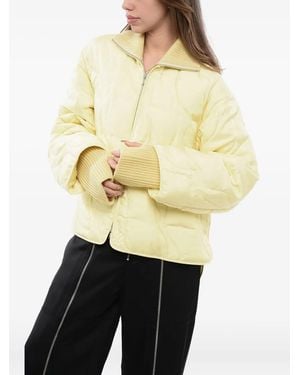 Jil Sander Scarf-Detail Quilted Jacket - Natural