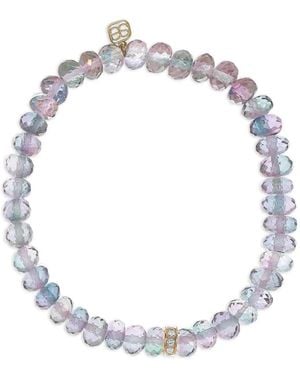 Sydney Evan 14K Ranbow Quartz Diamond Bracelet - White