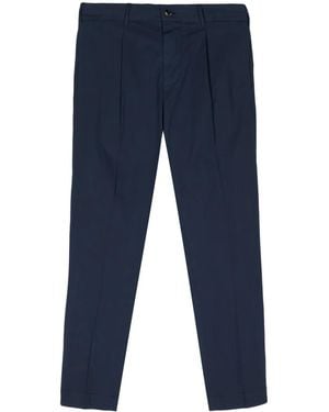 Dell'Oglio Mid-Rise Tapered Chinos - Blue