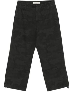 Stay Human On Earth Camouflage-Pattern Trousers - Black