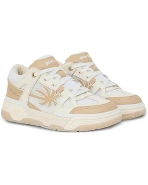 Palm Angels Palm Skate Tree-Patch Panelled Trainers - White