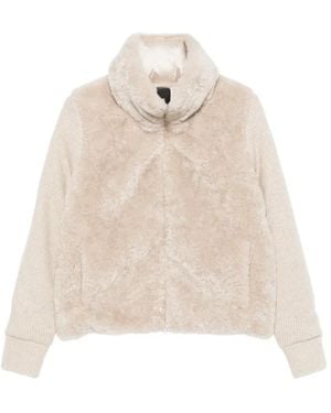 Bomboogie Veste À Empiècements - Natural