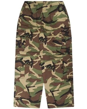 Vetements Camouflage-Print Cargo Trousers - Green