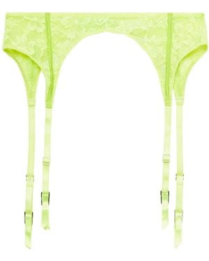 Fleur du Mal Le Stretch Garter Belt - Yellow