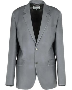 MM6 by Maison Margiela Single-Breasted Blazer - Grey