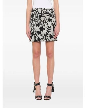 Lanvin Abstract-Print Mini Skirt - Black