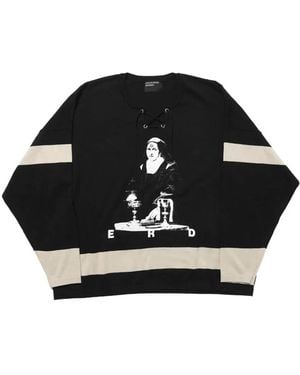 Enfants Riches Deprimes They Broke Me Hockey Lace-Up Jumper - Black