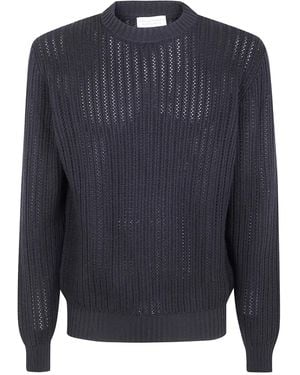 FILIPPO DE LAURENTIIS Open-Knit Jumper - Blue