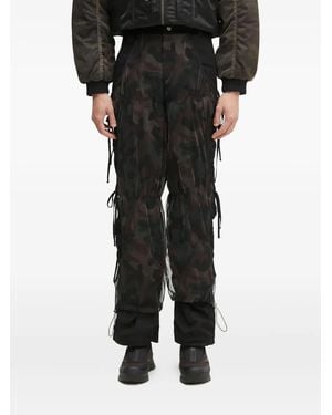 ANDERSSON BELL Camouflage Mesh Layered Tying パンツ - ブラック