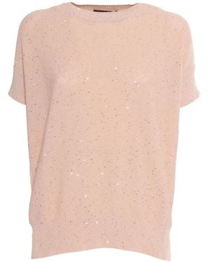 Lorena Antoniazzi Haut En Maille À Sequins - Neutre