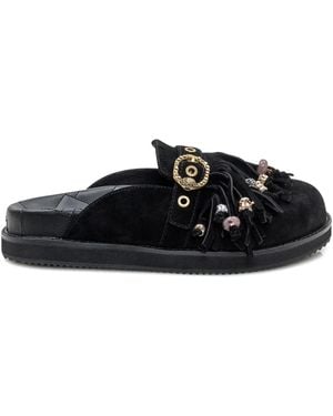 Kurt Geiger Mules Con Frange - Nero