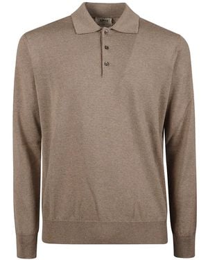 Altea Knitted Polo Shirt - Brown