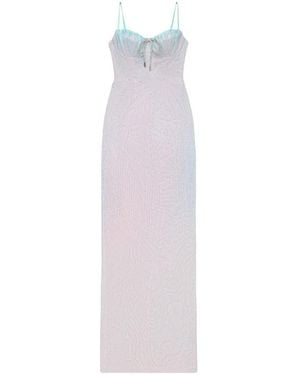Area Crystal-Embellished Maxi Dress - White