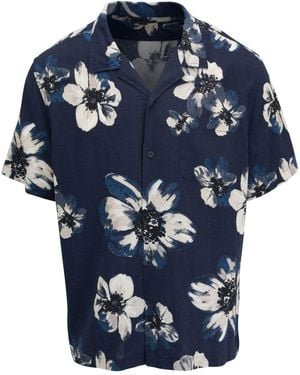 Vince Blossoms Short-Sleeve Shirt - Blue