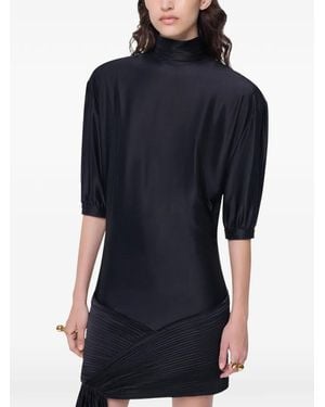 Rabanne Mini Dress With Ruched Details - Blue