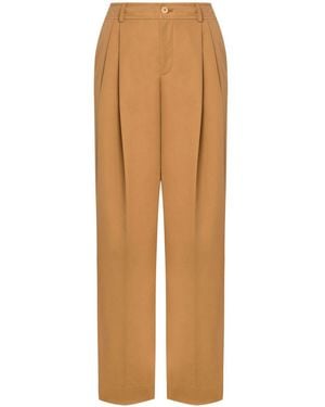 Moschino Pleat-Detail Tailored Trousers - Natural