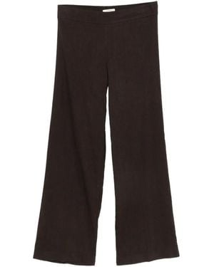 Avenue Montaigne Flavia Low-Rise Palazzo Trousers - Black