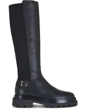 Santoni レザー ブーツ - ブラック
