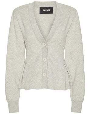 ROTATE BIRGER CHRISTENSEN Cardigan Con Scollo A V - Bianco