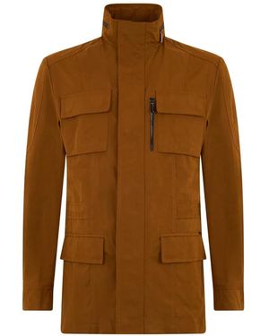 Moorer Veste À Col Contrastant - Marron