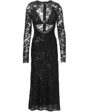 Nissa Cut-Out Sequined Maxi Dress - Black